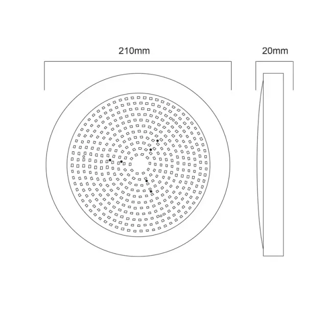 LED ΦΩΤΙΣΤΙΚΟ ΠΛΑΣΤΙΚΟ ΠΙΣΙΝΑΣ 12V DC 20W 3000K 2100LM 110° IP68 Φ210Χ20mm ΛΕΥΚΟ / PISC20WW 2