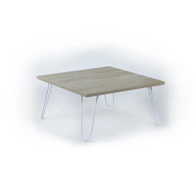 Τραπεζάκι Σαλονιού ILLIA Δρυς/Λευκό 60x60x29cm