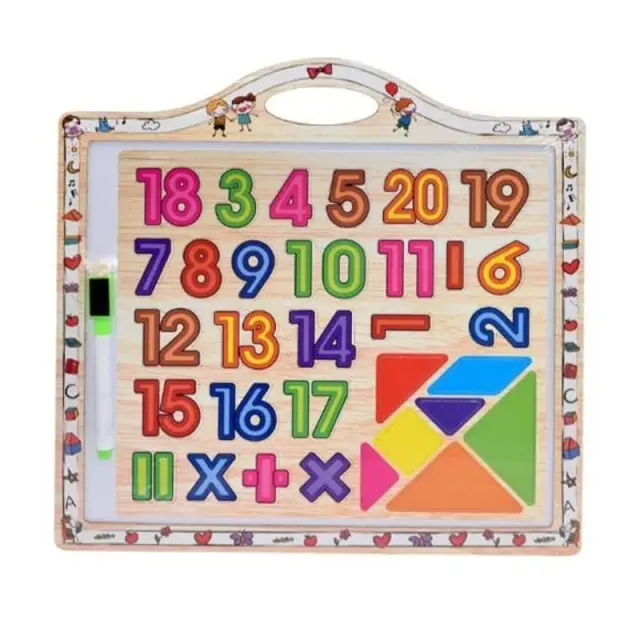 Εκπαιδευτικός ξύλινος πίνακας - Educational Wooden Handheld Sketchpad Toy 68023