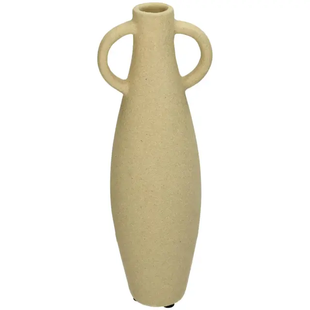 Βάζο Μπεζ Κεραμικό 8.5x6.5x25cm