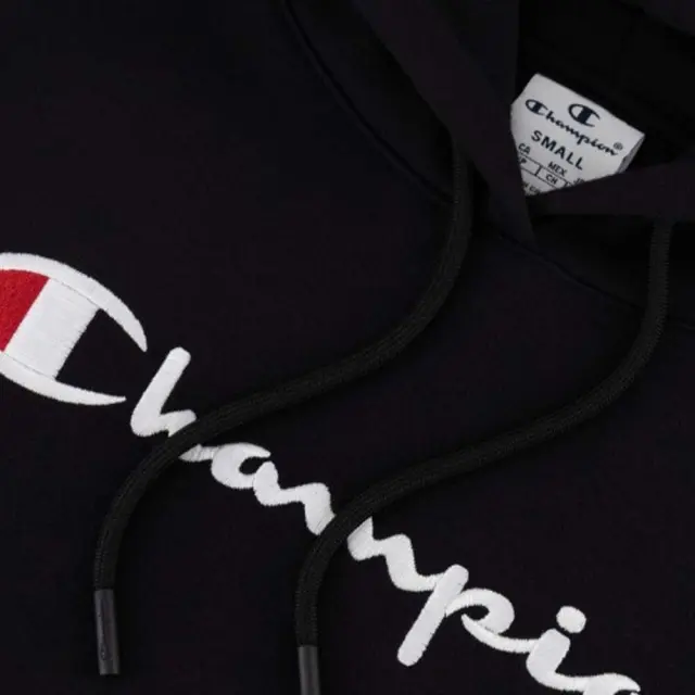 Champion Women's Regular Fit Script Logo Light Fleece Hoodie Μαύρο 116579-KK001 (Champion) 2