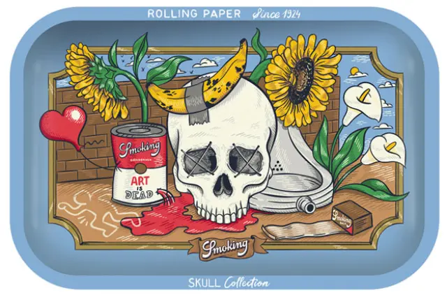 Smoking Rolling Tray Δίσκος Small - Skull Art Is Dead (28x18cm)