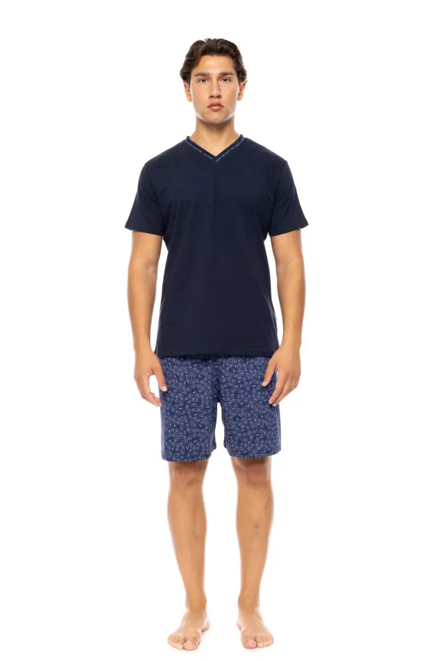 S-M578 - Yacht Blue - PYJAMA V MIDNIGHT PAISLEY