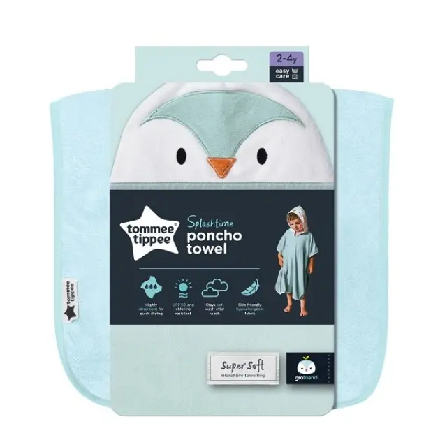 Tommee Tippee Splashtime Πετσέτα Πόντσο (2-4 ετών) - Percy the Penguin