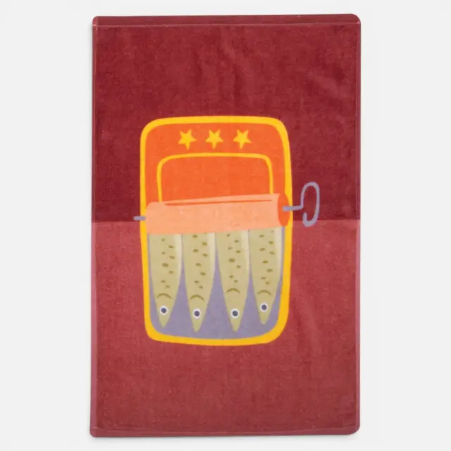 Ποτηρόπανο Βελουτέ Sardines 40x60 Nef Nef Homeware, 100% BAMBAKI - BORDO (040988)