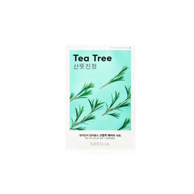 Missha Airy Fit Tea Tree Sheet Mask Μάσκα Προσώπου για Καθαρισμό, 19gr