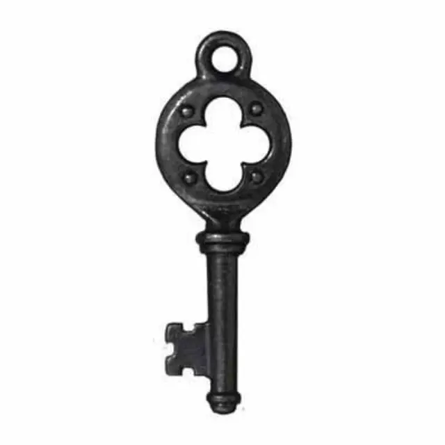 Διακοσμητικό Χυτό Pewter - Quatrefoil Key - Black Finish - 1τεμ