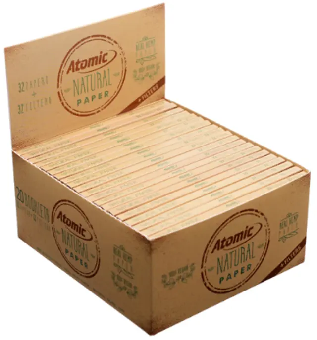 Atomic Χαρτάκια Natural King Size Maxi Pack + 32 Tips (20τεμ.)