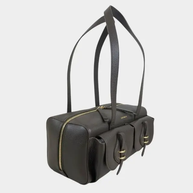 Coccinelle - Γυναικεία τσάντα Ώμου Mavery Pocket Bauletto E1VGK120301-W25 Καφέ/Γκρι 2