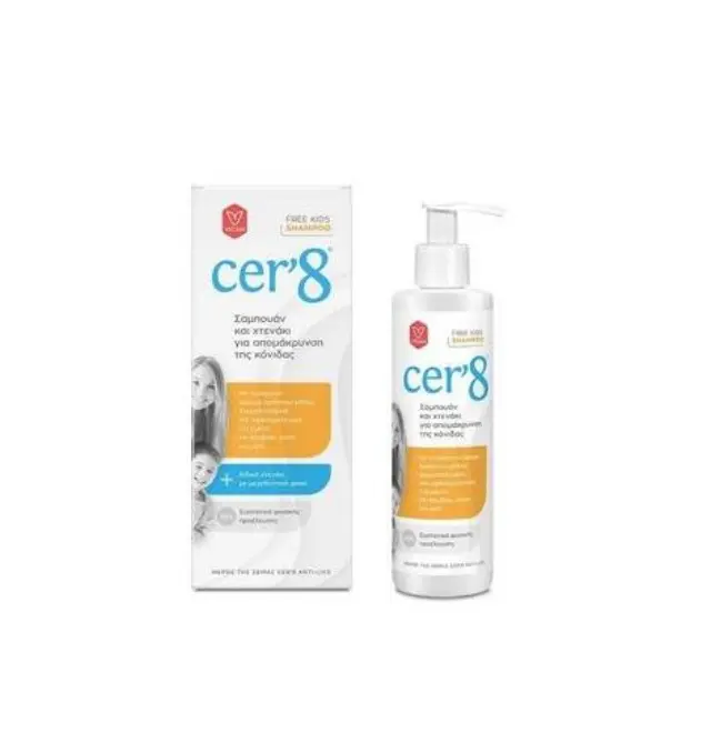 VICAN Cer'8 Anti Lice Free Kids Shampoo Αντιφθειρικό Σαμπουάν και Δώρο Ειδικό Χτενάκι 200ml