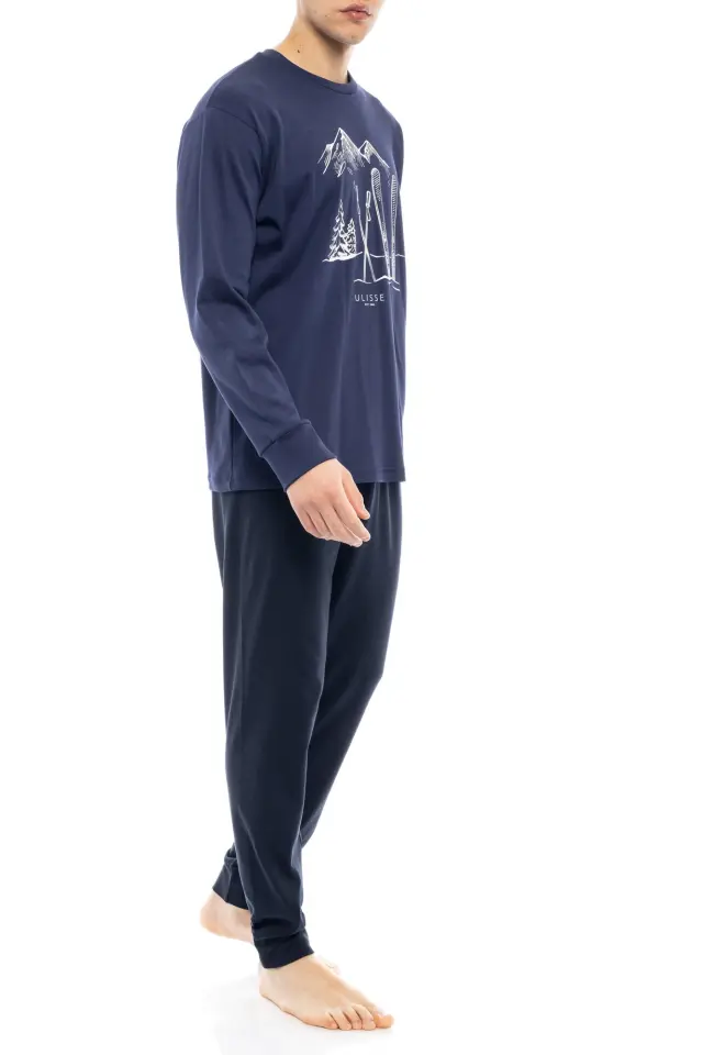 WN-M122 - Indigo Blue - PIJAMA T-SHIRT SKI NOS 2