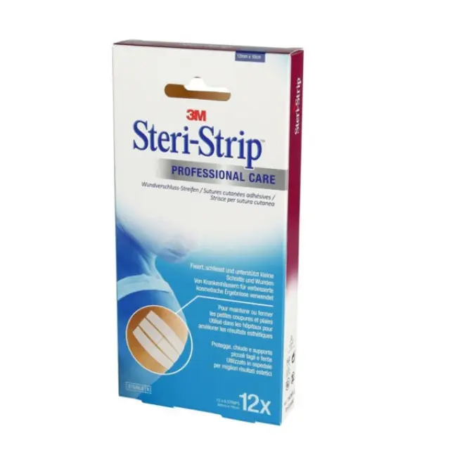 3M Steri-Strip Αυτοκόλλητες Ταινίες Σύγκλισης Δέρματος 6mm*7,5cm, 12τμχ
