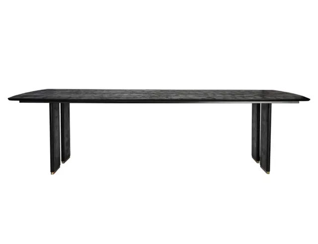 Τραπεζαρία Liber PTMD Luxury Living από Ξύλο Mango, με διαστάσεις 280x110x77cm - Black - Δεν περιλαμβάνονται οι καρέκλες