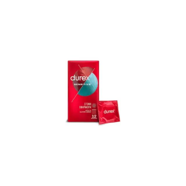 Durex | Προφυλακτικά Λεπτά Sensitive με Στενή Εφαρμογή | 12τεμ
