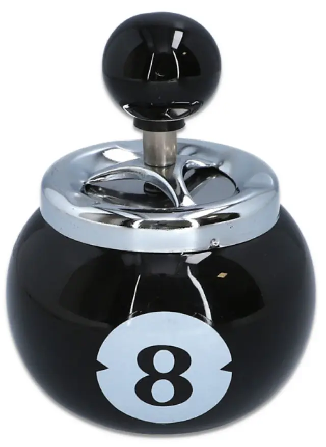 Κεραμικό Τασάκι Αντιανεμικό Spin - Σχέδιο 8 Ball
