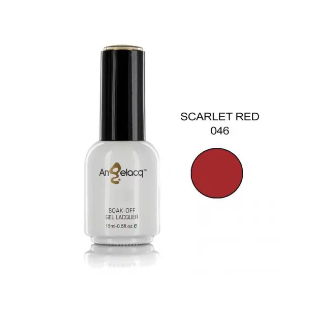 Ημιμόνιμο επαγγελματικό βερνίκι ANGELACQ 15ML - 0.5FL.OZ 046 Scarlet Red