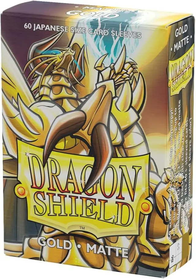 Dragon Shield Small Sleeves - Japanese Matte Gold (60 Sleeves)