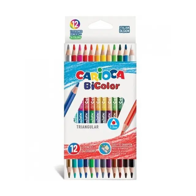 Carioca Ξυλομπογιές Bicolor Διπλές 12 χρώματα (42991)