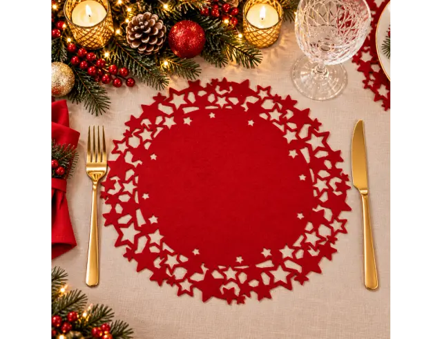 Σουπλά Fééric Lights & Christmas με διάμετρο 38cm - Red 183365