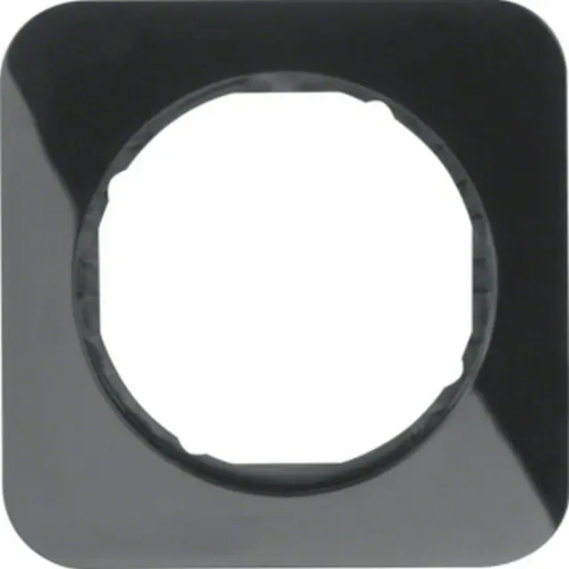 Cover Frame Berker R.1 1 Gang Black Glossy 10112145
