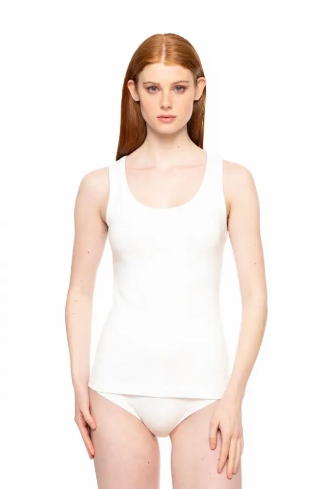 Αμάνικο τοπ με φαρδιά τιράντα SHOLDER NOS L1101 White Pink Label 2