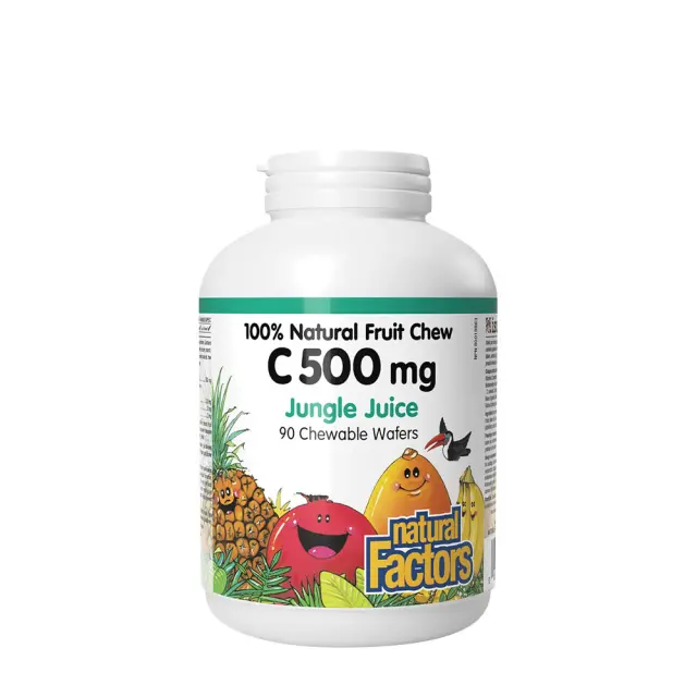 Natural Factors Vitamin C 500 mg 100% Natural Fruit Chew