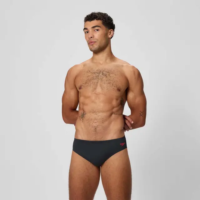 Speedo Men's HyperBoom Brief Swim Slip Μαύρο - Κόκκινο 8A000155003 (Speedo)
