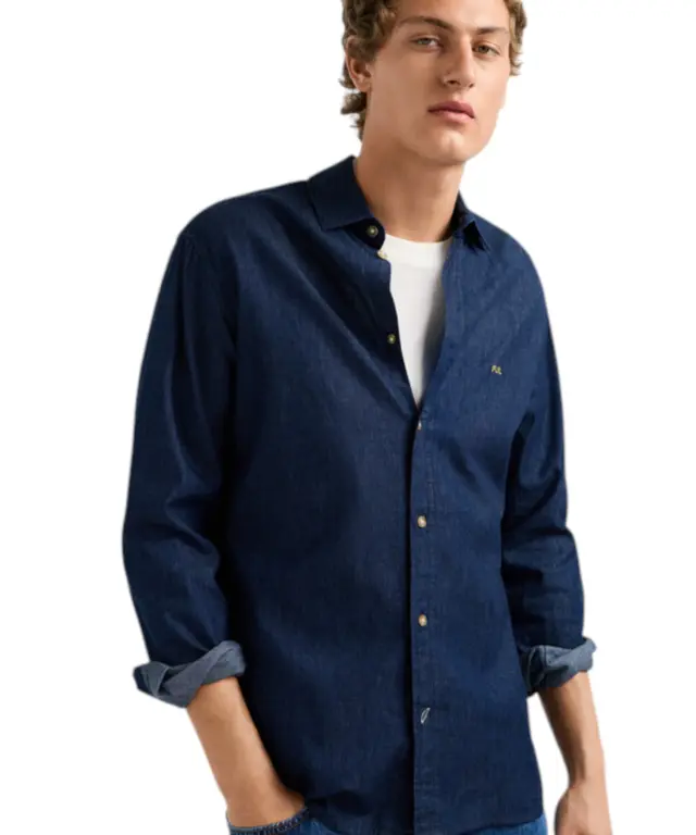 Pepe Jeans - Ανδρικό Μακρυμάνικο Πουκάμισο slim Fit Abel Denim PM30912816-000 Μπλε 2
