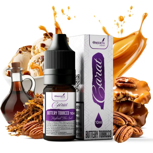 Buttery Tobacco 10ml Hybrid Nic Salt – Carat by Omerta 20mg