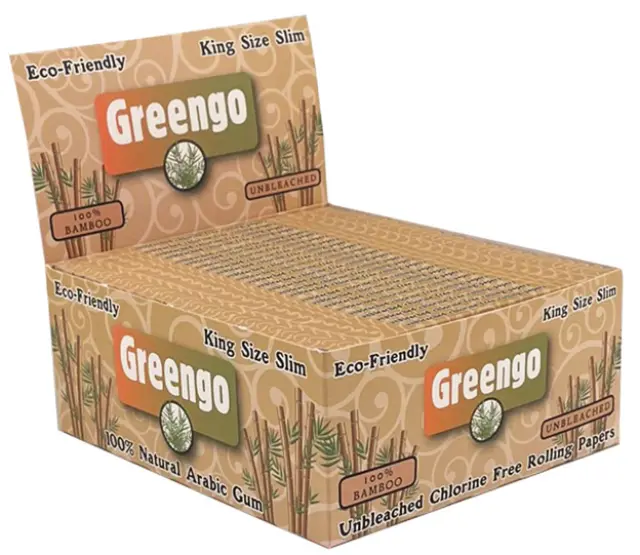 Greengo Χαρτάκια - Bamboo King Size Slim Unbleached 50τεμ.