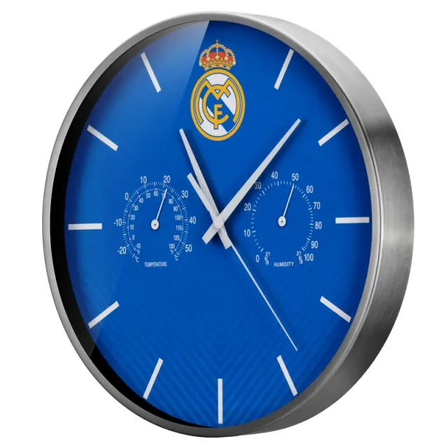Ρολόι Τοίχου Bresser Real Madrid με Θερμο- Υγρόμετρο