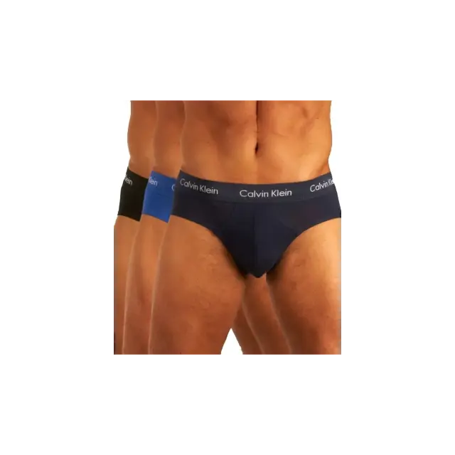 Calvin Klein Ανδρικό Σλιπ LRB -Τριπλό Πακέτο, Χρώμα Μπλε Shadow/Μαύρο/Cobalt - S