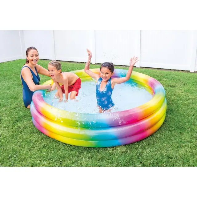 Φουσκωτή πισίνα Intex Rainbow Ombre παιδική, χωρητικότητας 581lt, 168x38cm I03403680 2
