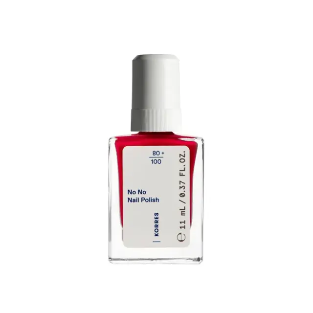 Korres No No Nail Polish 48 Coral Red Gel Effect, Βερνίκι Νυχιών Μακράς Διαρκείας, 11ml