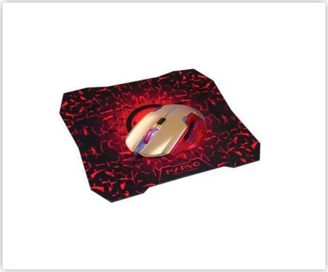 Marvo Gaming Σετ Ποντίκι 2400 DPI Χρυσό και Mousepad M416 2