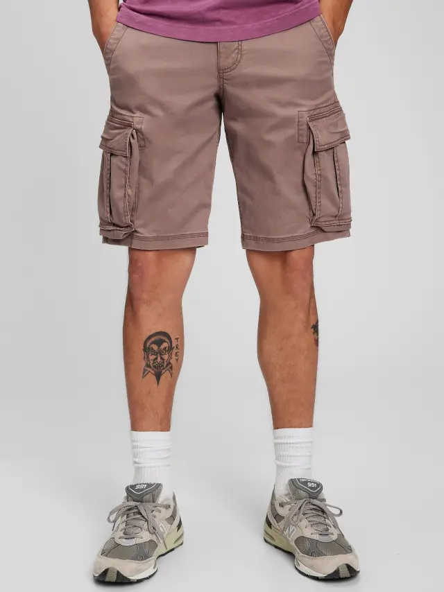 Καφέ Twill Cargo Βερμούδα με GapFlex peppercorn - 32