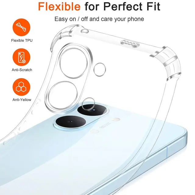Techsuit - Shockproof Clear Silicone - Xiaomi Poco X8 Pro Max - Clear 2