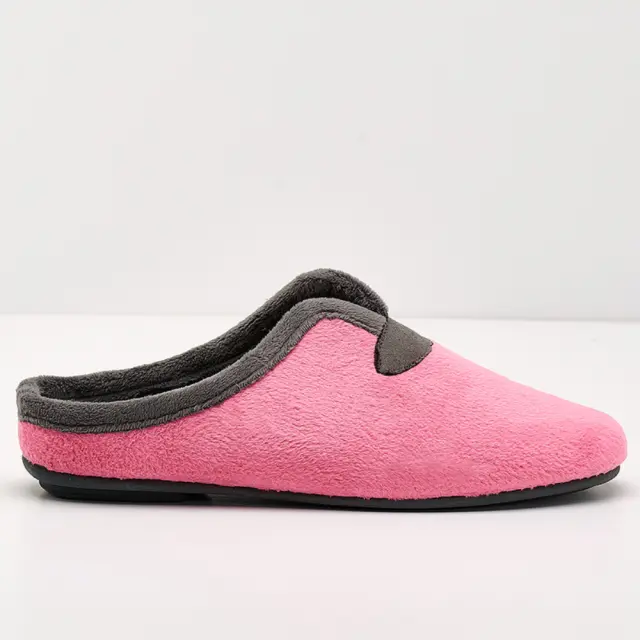 Comodos Παντόφλες Γυναικείο ύφασμα Ροζ VUL/91025 PINK/GRIS