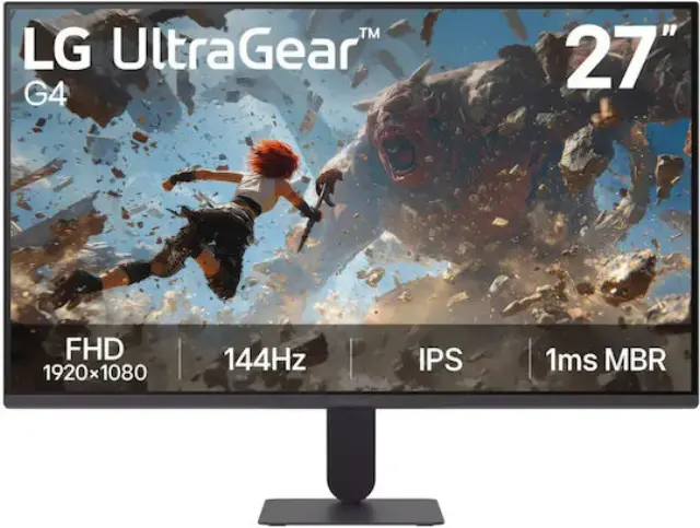 LG UltraGear G4 27G411B-B Gaming Monitor 27" IPS FHD 144Hz 5ms 1ms MBR HDR10 G-SYNC + FreeSync 3