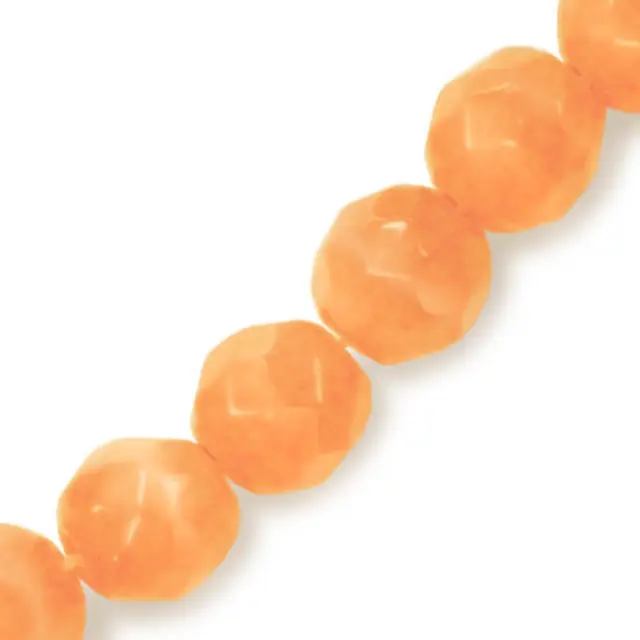 Χάντρα Cat s Eye Round Faceted 4mm Melon ~100τεμ