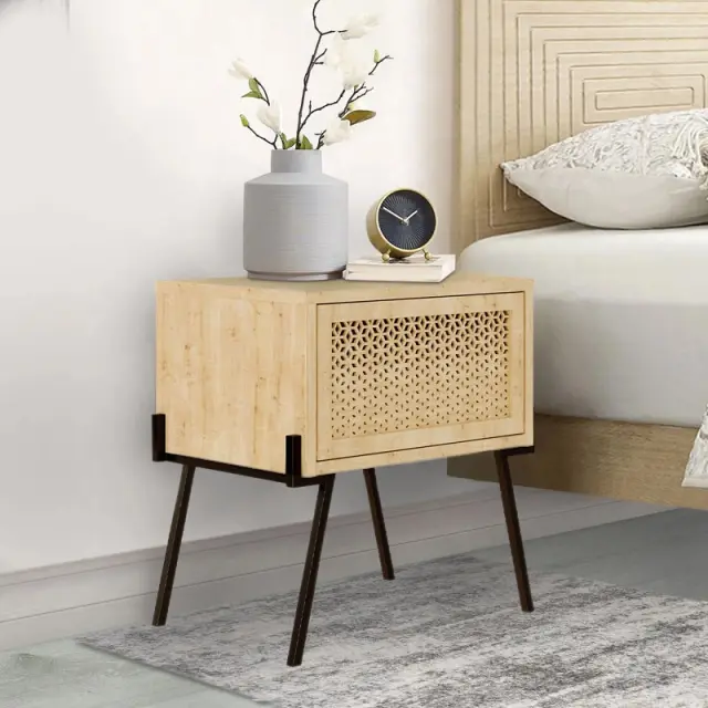 Κομοδίνο Naive Megapap χρώμα sapphire oak 48x34x51εκ.