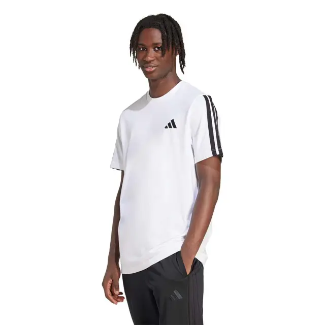 adidas Sportswear Men's 3Stripes Single Jersey T-Shirt Άσπρο JV6784 (adidas Sportswear) - XXLarge