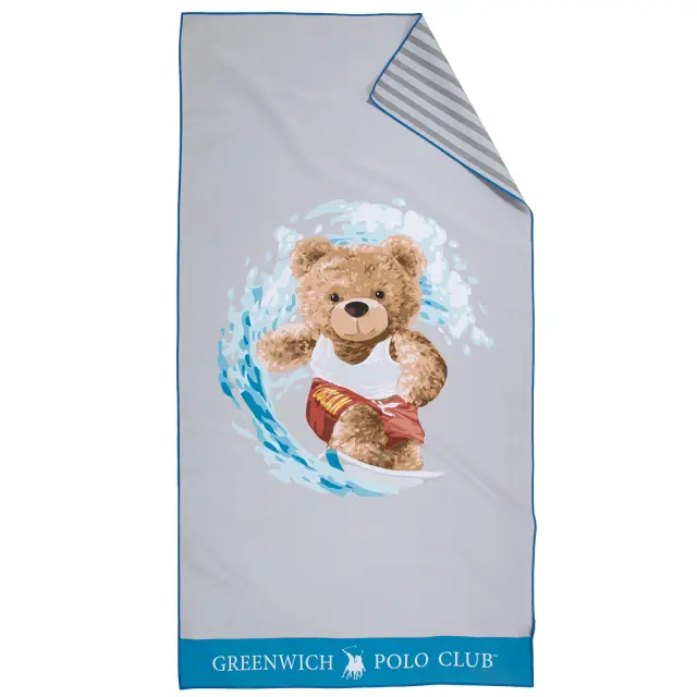 Πετσέτα Θαλάσσης 70x140 280gsm Greenwich Polo Club Junior Micro 4179 Grey-Blue 100% Microfiber