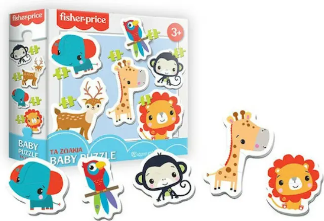 Παιδικό Puzzle Τα Ζωάκια 18pcs για 3+ Ετών Fisher Price 2