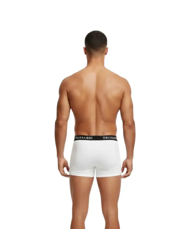 Trussardi Jeans- Ανδρικά Μποξεράκια 2Pack TRU2UTR02-01WHIT Λευκό 2