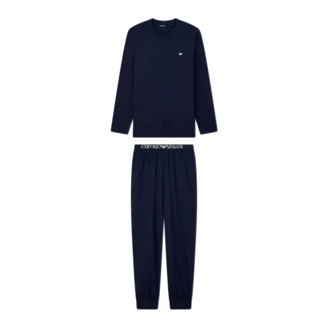 Emporio Armani Ανδρική Πυτζάμα Eagle Logo, Χρώμα Armani Blue