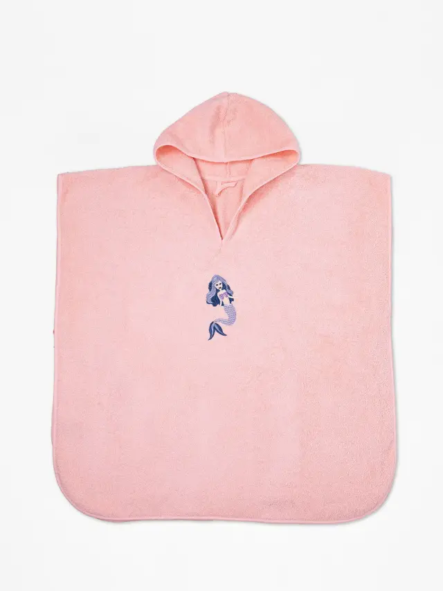 Fluffy Κεντητό Πόντσο Pink one size Sunshine