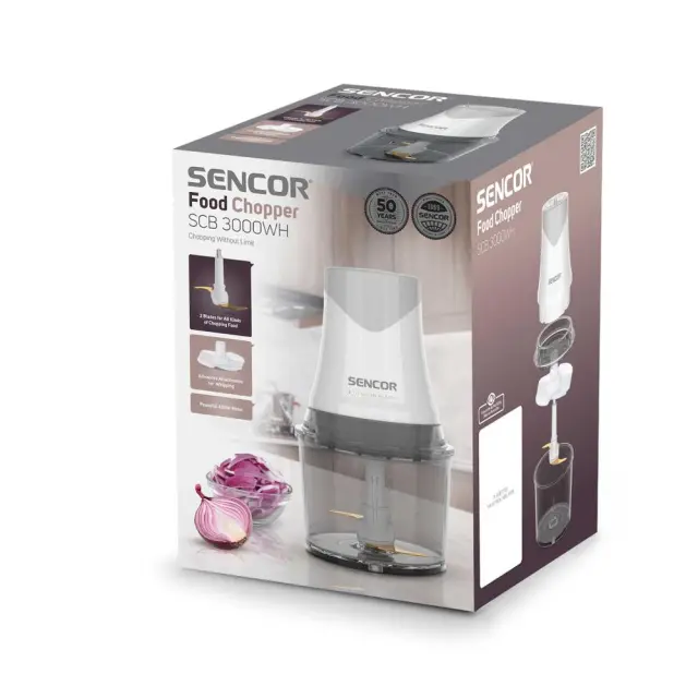 Πολυκόπτης Multi Sencor SCB 3000WH 400W με Δοχείο 1L και Διπλές Λεπίδες 2