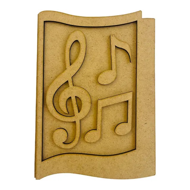Διακοσμητικά σχέδια MDF, Stamperia, Κλειδί του σολ, 13x18cm