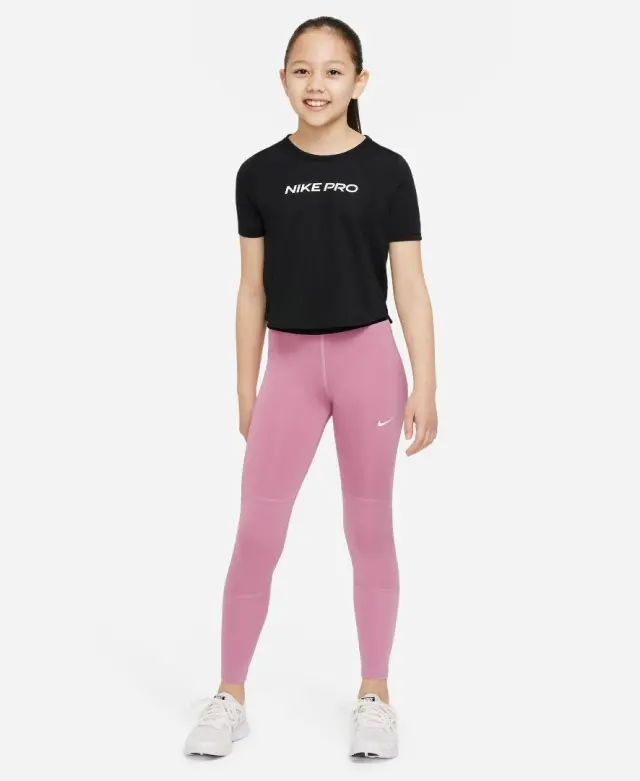 Nike Pro Dri-FIT Μακρύ Κολάν για κορίτσια DA1028-698 Ροζ - L 2